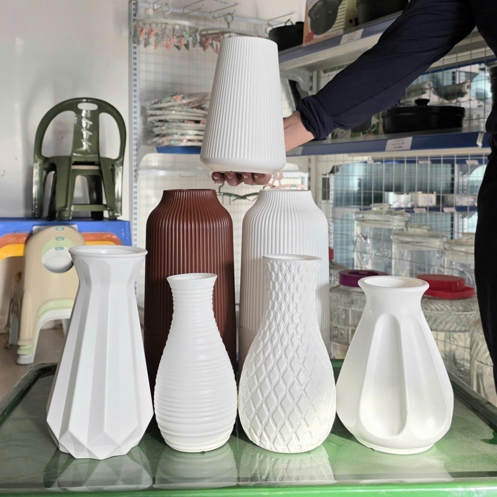 Lọ Cắm Hoa Nhựa VIỆT NHẬT Tiết Kiệm, Bền Đẹp, Trang Trí Bàn Thờ, Phòng Khách Chaien Decore