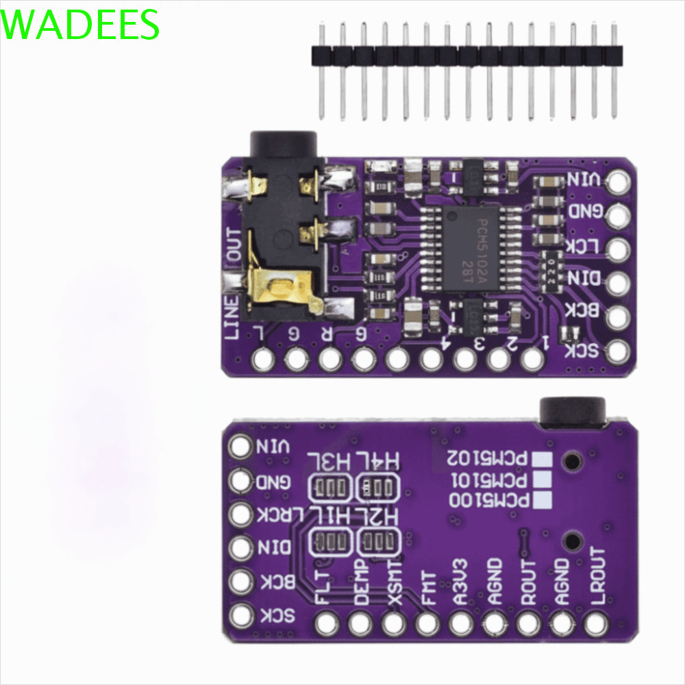 Mô-đun máy nghe nhạc WADEES I2S, PCM5102A DAC Âm thanh kỹ thuật số PCM5102A I2S Máy nghe nhạc, Giao 