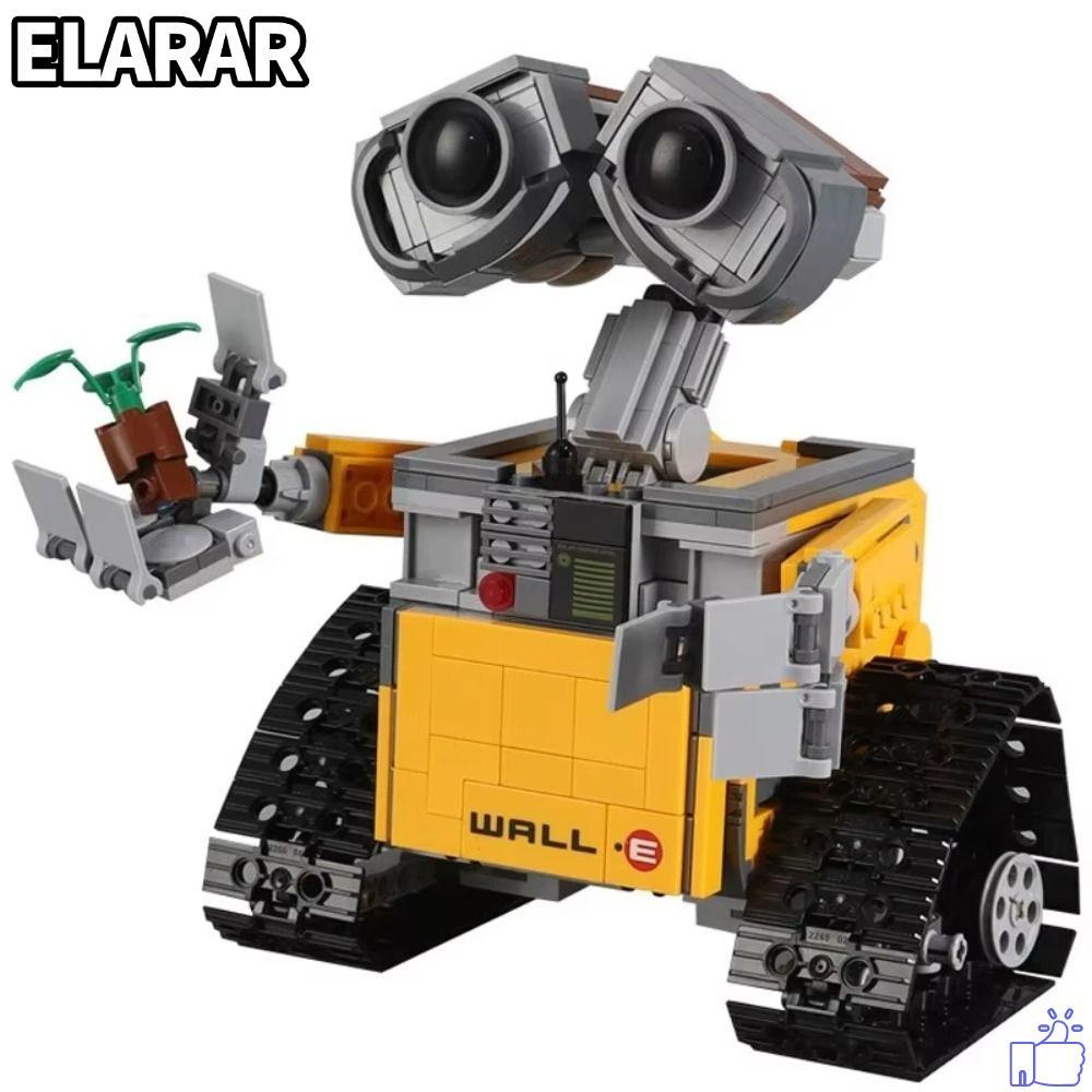 ELARA‌Bộ khối xây dựng R Wally và Eva, Gạch lắp ráp Phim dễ thương Đồ chơi robot búp bê Eva treo tườ