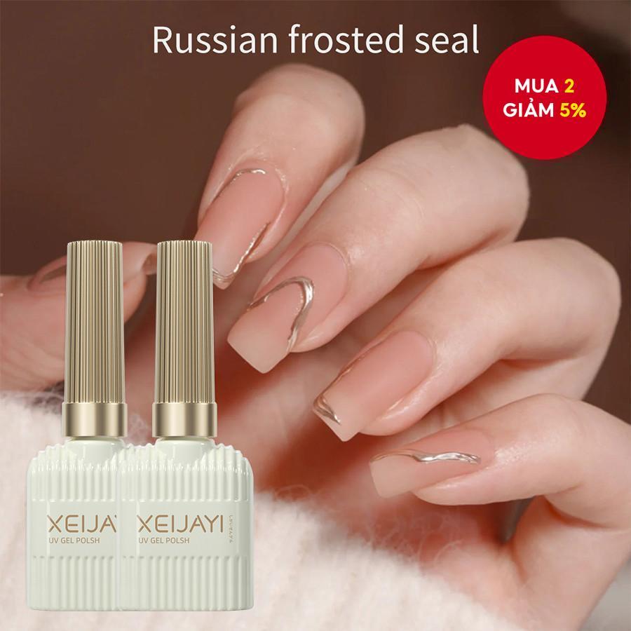 Xeijayi 2 chiếc 15ml Nga Matte Top Coat Gel Ba Lan Seal UV Neon Art Design Matte Base Coat Gel Phổ B