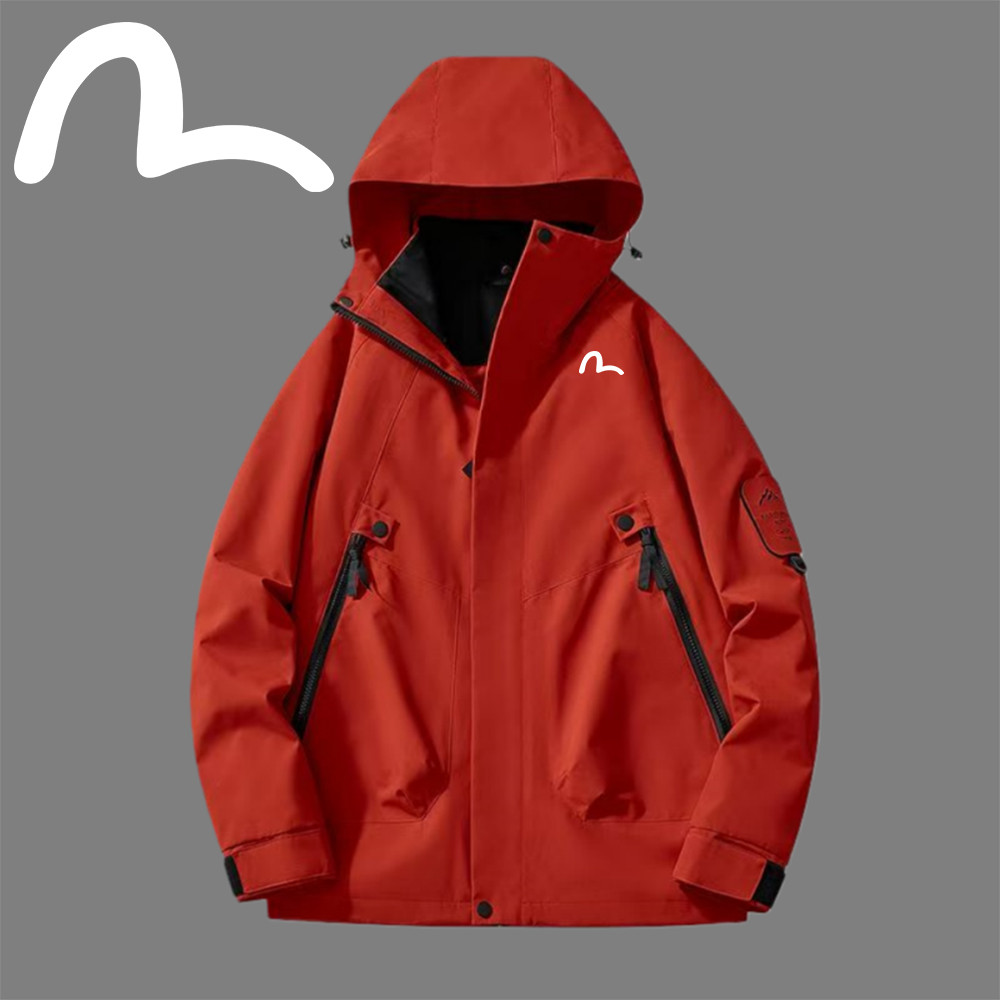 Evisu/Fushen Thu Đông 2025 - Áo Khoác Bomber Cotton Chất Liệu Nhẹ, Chống Gió & Mưa, Có Dây Phản Quan