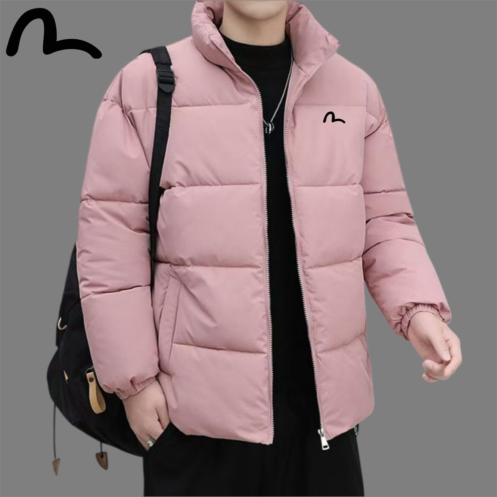 Evisu/Fushen Thu Đông 2025 - Áo Khoác Chống Gió Cho Nam và Nữ, Cotton Lót Lông Cừu, Phong Cách Mới, 