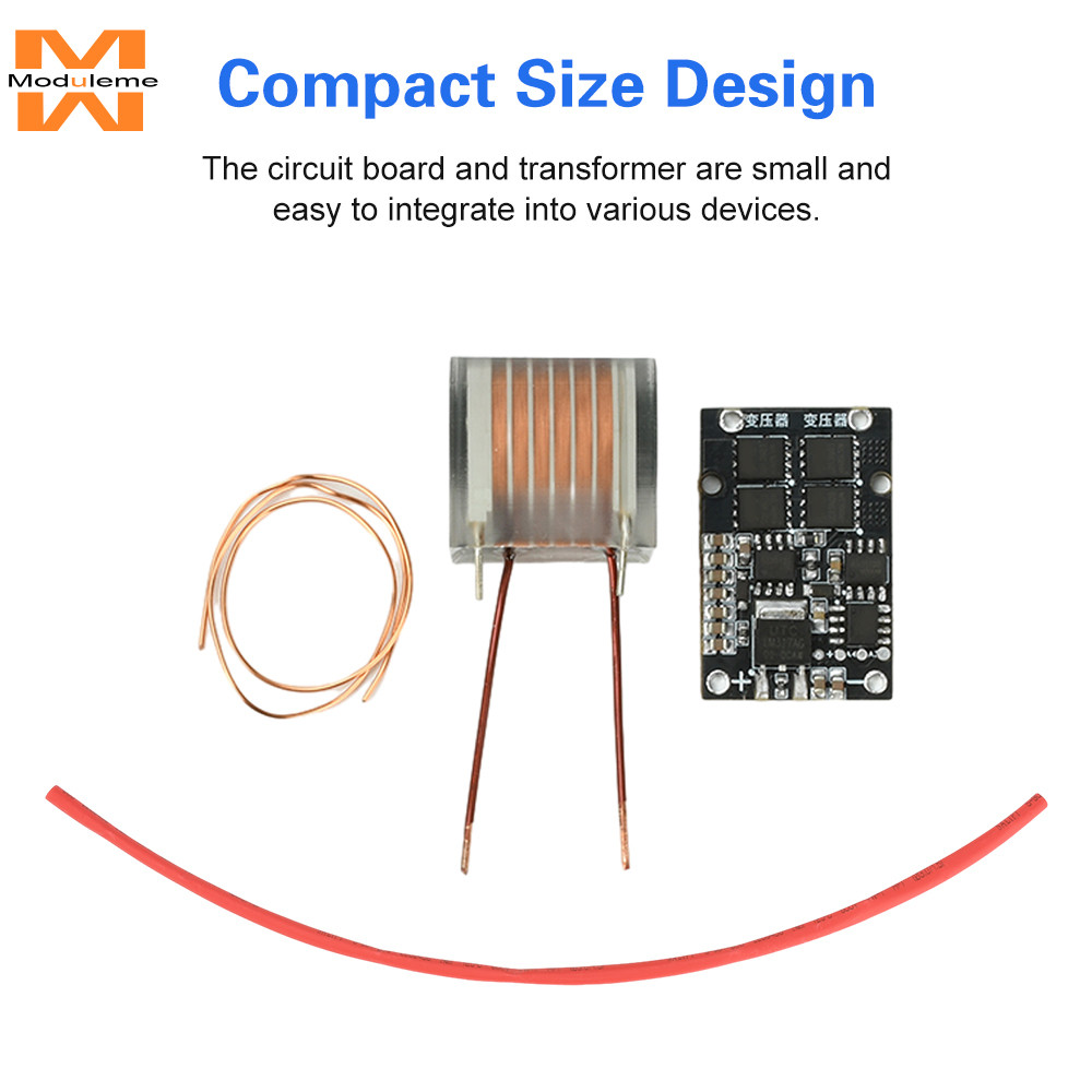 DC6-15V đến AC10kV-25kV Arc Nhận biết Mô-đun điện áp cao Bảng điều khiển biến áp 12V Nhiệt thấp Thời