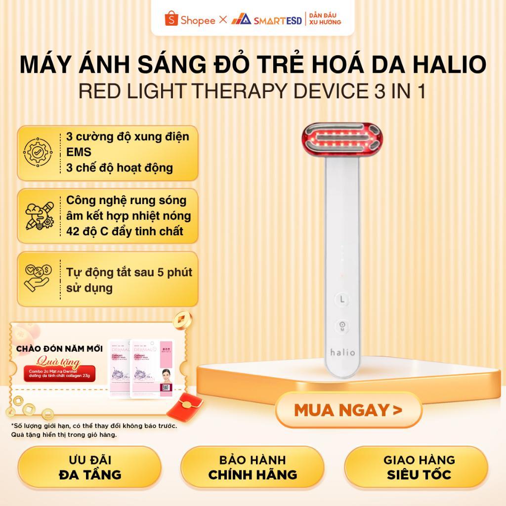 Máy Ánh Sáng Đỏ Giúp Trẻ Hoá Da Halio Red Light Therapy Device 3 in 1 - Hàng Chính Hãng