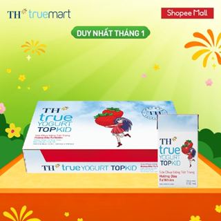  Thùng Sữa Chua Uống Tiệt Trùng TH true YOGURT TOPKID milk Hương Dâu 110ml  48 Hộp  