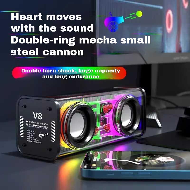 Subwoofer, X1 / V8, Wireless Bluetooth, TWS, 3D Cyberpunk Style, Wireless Bluetooth Speaker, Compati