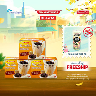  Combo 3 hộp Trà Sữa Trân Châu Hoà Tan Hillway vị Truyền Thống  5 gói bột trà sữa & 5 gói trân châu  