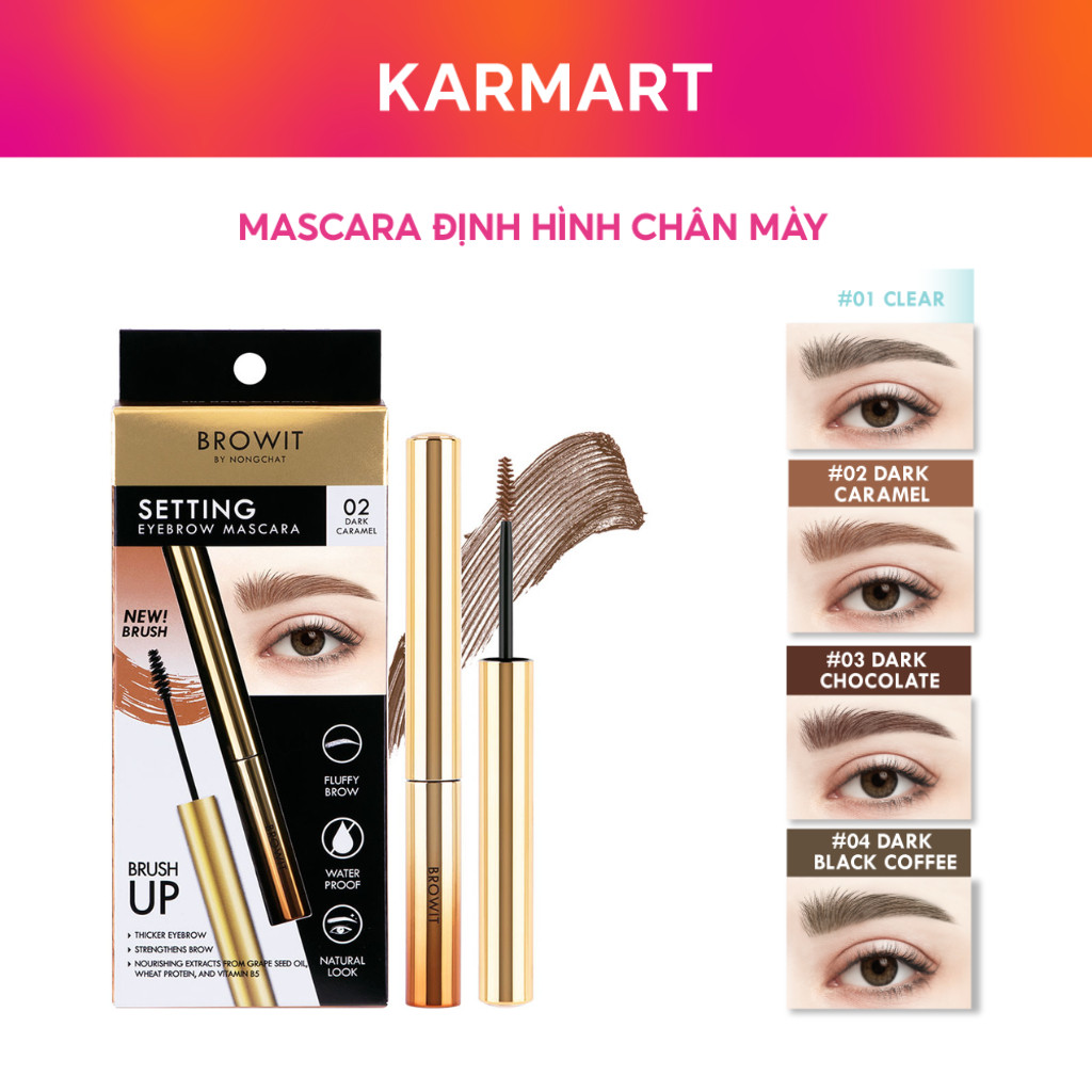 Macara Định Hình Chân Mày Browit Setting EyeBrow Mascara #02 Dark Caramel 2g | BigBuy360 - bigbuy360.vn