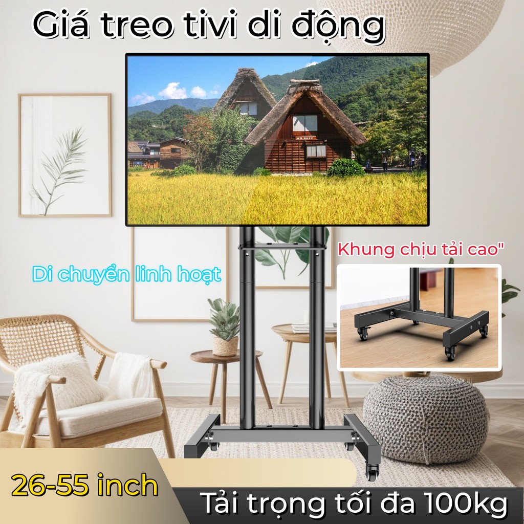 Giá Treo Tivi Di Động Đa Năng 55 Inch Khung Treo TV Có Bánh Xe  Cho Phòng Họp Văn Phòng Gia Đình Kệ 