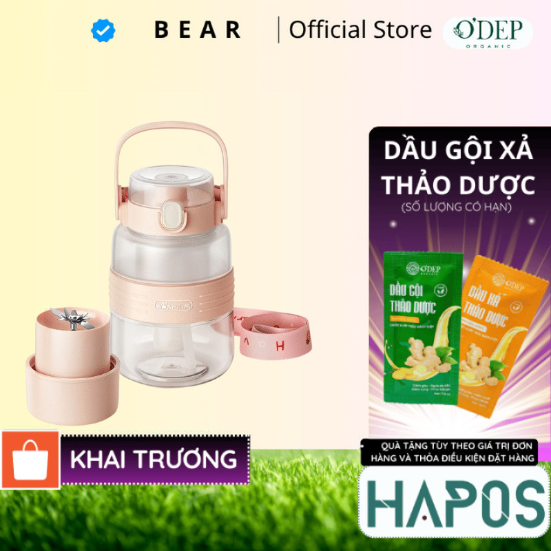 Máy xay sinh tố cầm tay Bear LLJ-P10X5, Hàng chính hãng - HAPOS HSA