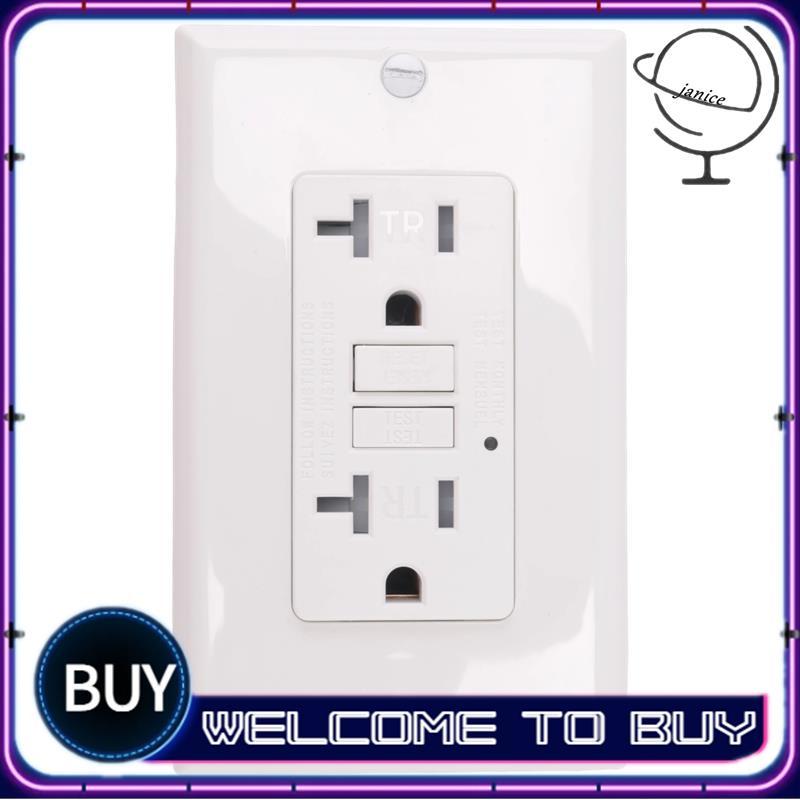 GFCI Outlet 20A, Thụ thể điện GFI có đèn báo LED, Bộ ngắt mạch đứt gãy mặt đất chống Tamper 20A