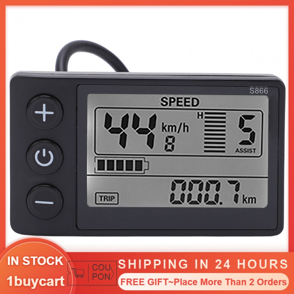 (Ready Stock) 1buycart1 Dành Cho Xe Đạp Điện Màn Hình LCD S866 24V/36V/48V Xe Đạp Điện Tử Xe Đạp Điệ