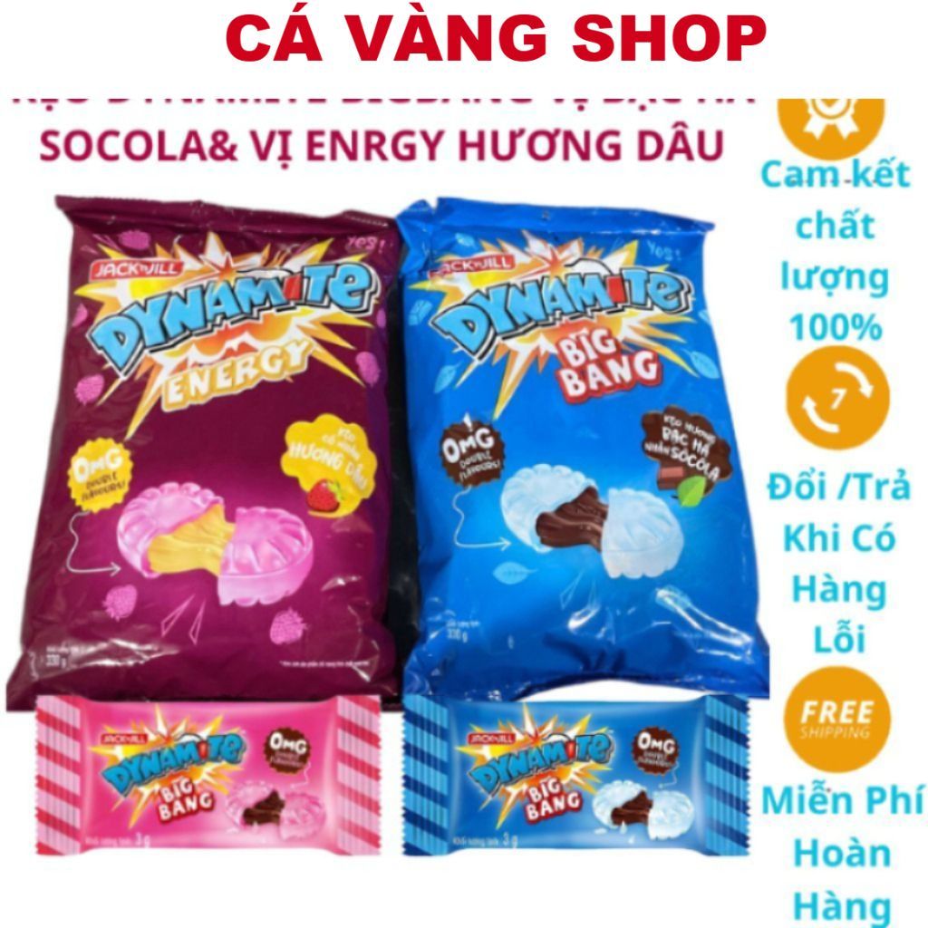 (SALE LỚN) Kẹo Dynamite BigBang Hương Bạc Hà Nhân Socola và và Dynamite Energy hương Dâu 330g .
