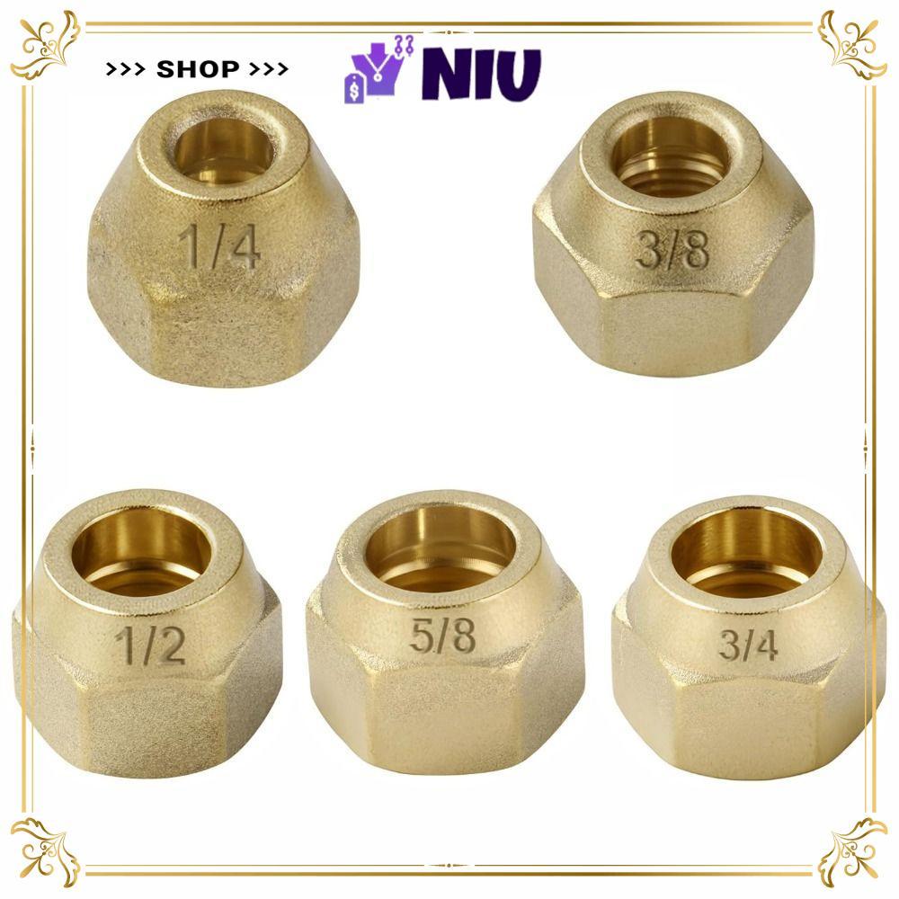 NIU Brass Flare Nut, 1 / 4 "3 / 8" 1 / 2 "Phụ kiện ống Flare dày, 5 / 16" 1 / 8 "3 / 4" Đai ốc Flare