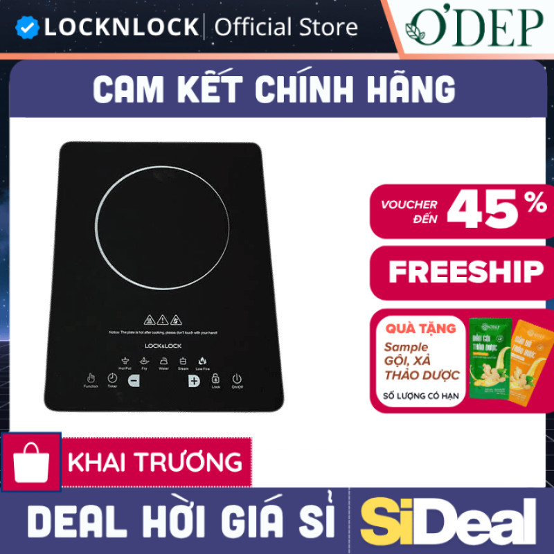 Bếp điện từ cảm ứng LocknLock Chính hãng  EJI311 - SIDEAL SIL