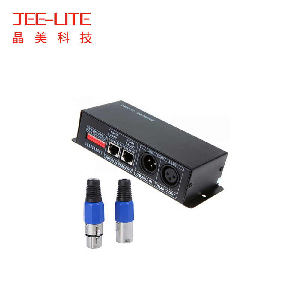 Bộ giải mã DMX512 4 kênh DMX512 Bộ điều khiển DMX512 RGBW Kỹ thuật ánh sáng sân khấu Bộ chia DMX Điề