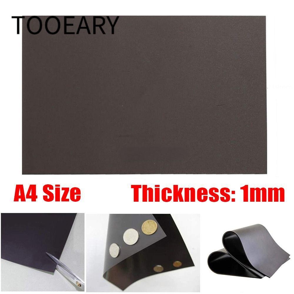 Tấm nam châm TOOEARY A4, Tấm từ tính cỡ A4 dày 1mm, Tấm lót nam châm bền bỉ, Tấm lót nam châm màu đe