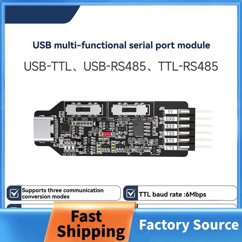 Mô-đun cổng nối tiếp đa chức năng USB-TTL USB-RS485 TTL-RS485 Bộ chuyển đổi 3in1 RS485 Lập trình vi 