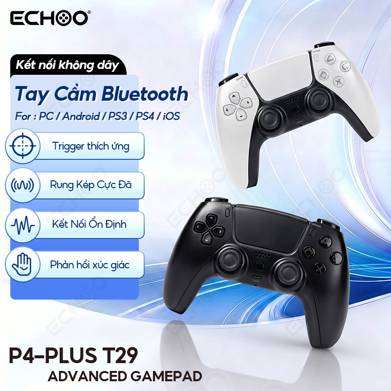 Gamepad Bluetooth Không Dây Rung Kép Cho Android iOS PC Kết Nối Ổn Định Không Delay Tay Cầm Gaming