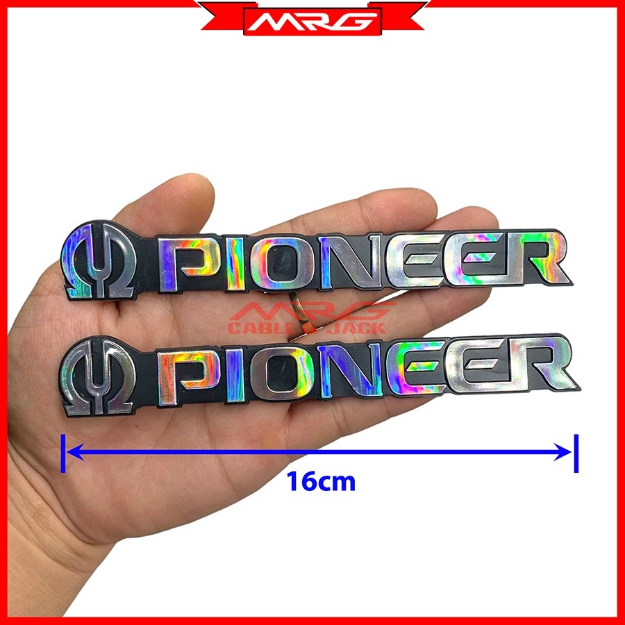 Tem Loa Pioneer, dài 16cm, nhựa cứng.