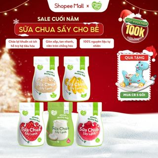  Combo 5 sữa chua sấy cho bé Mămmy nguyên chất táo tổ yến dâu chuối hỗ trợ tiêu hóa bé từ 6 tháng 