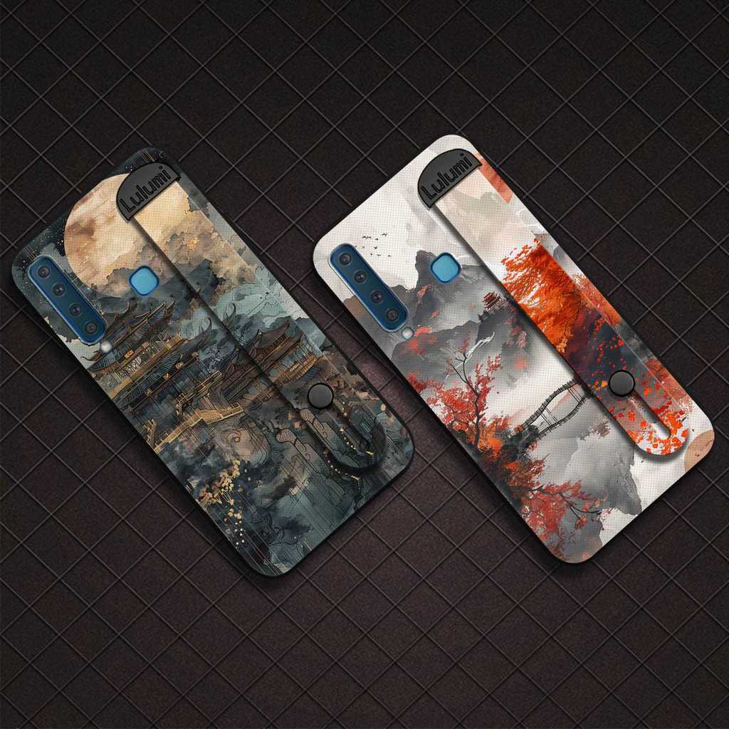 Chân Đế Cá Tính Ốp lưng Samsung Galaxy A9 2018 / A9s / A920 / SM-A920F Ốp Lưng Di Động Màu Trơn Chốn