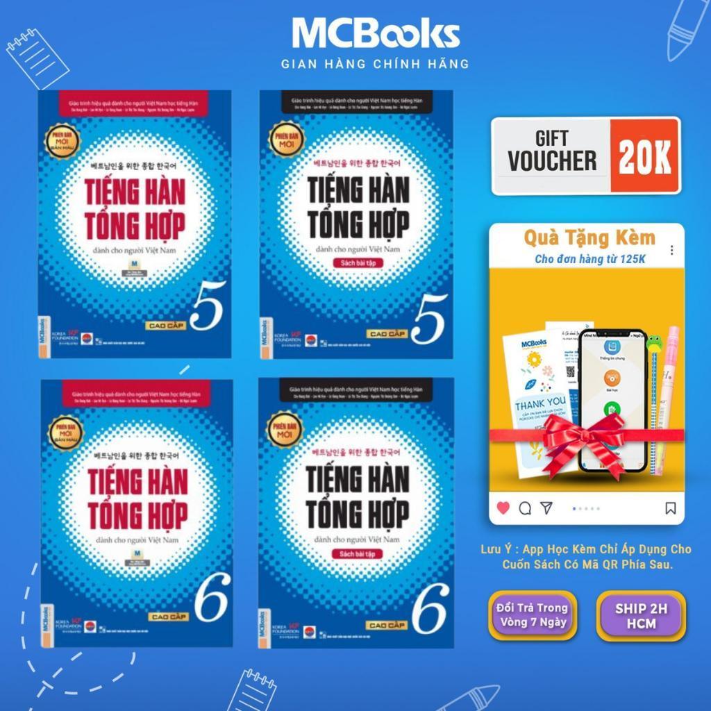 Sách - Tiếng Hàn Tổng Hợp Dành Cho Người Việt Nam - Cao Cấp 5 + 6 - Sách Bài Học Và Bài Tập - Bản Mà