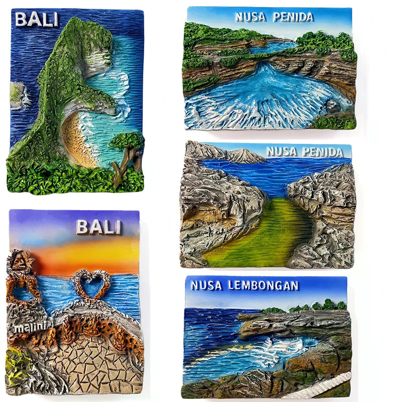 Indonesia Bali Tủ Lạnh Nam Châm Bảng Tin Nhắn Trang Trí Nusa Penida Nusa Lembongan Du Lịch Lưu Niệm 