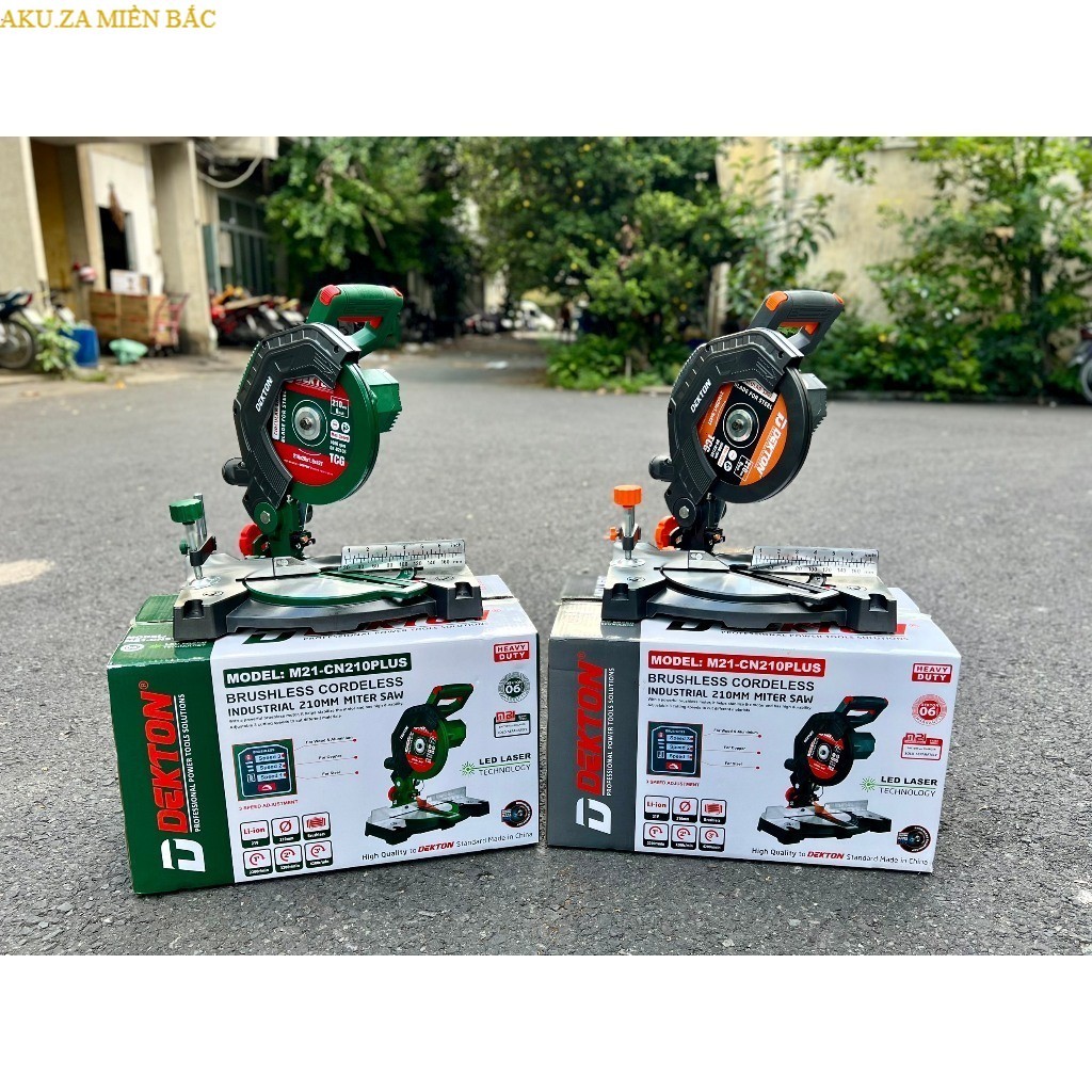 Máy Cắt Đa Năng 210mm dùng Pin 21V Dekton M21-CN210PLUS , cắt nghiêng 45°,  3 tốc độ AKUZA miền bắc