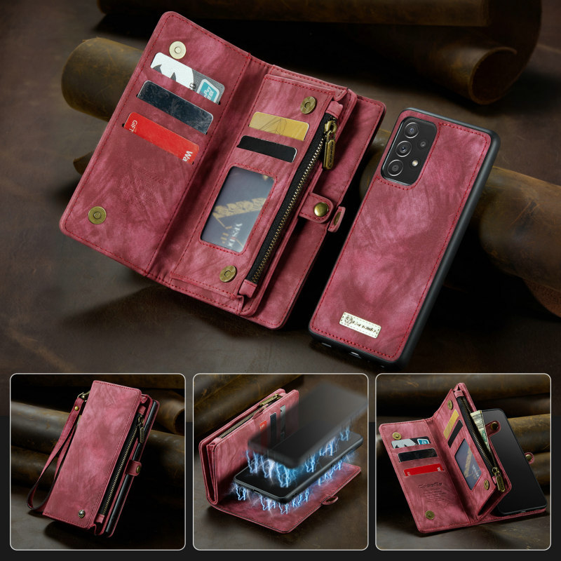 Mới CaseMe Da Chính Hãng Dành Cho Samsung Galaxy A70 Sang Trọng 2 Trong 1 Ví Có Thể Tháo Rời Flip Co