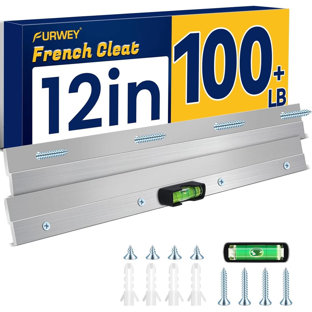 Móc treo hình ảnh và gương kiểu Pháp, giá đỡ treo tường bằng nhôm, hỗ trợ trọng lượng lên đến 80lbs 