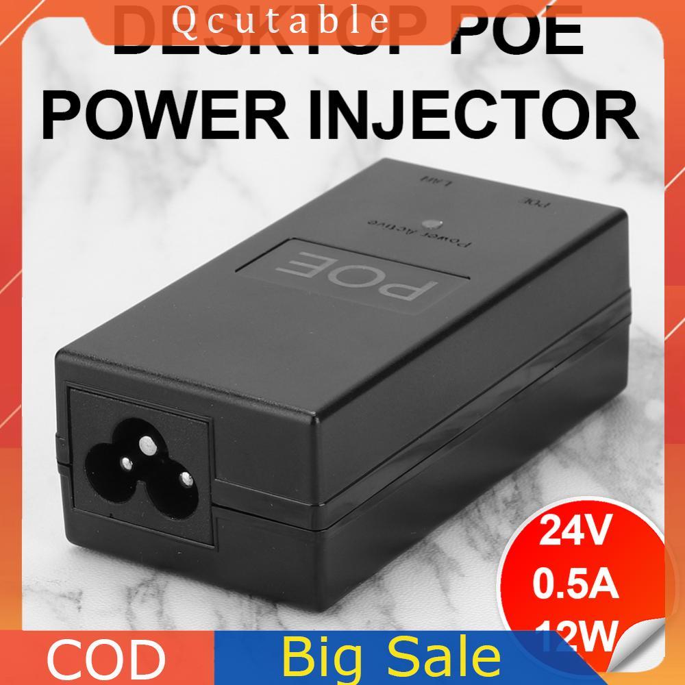 24V 0.5A 24W Máy Tính Để Bàn POE Power Injector Ethernet Adapter Tiêu Chuẩn Đơn Giản Nguồn Điện Giám