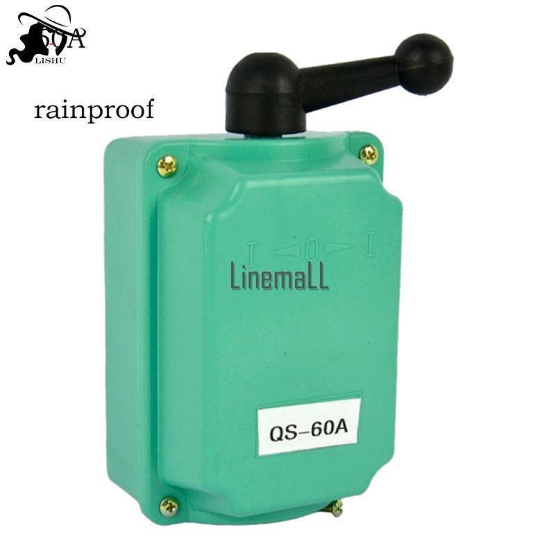 LISHU 60 A Drum Switch Forward / Off / Reverse Motor Control Rain-Proof Reversing th