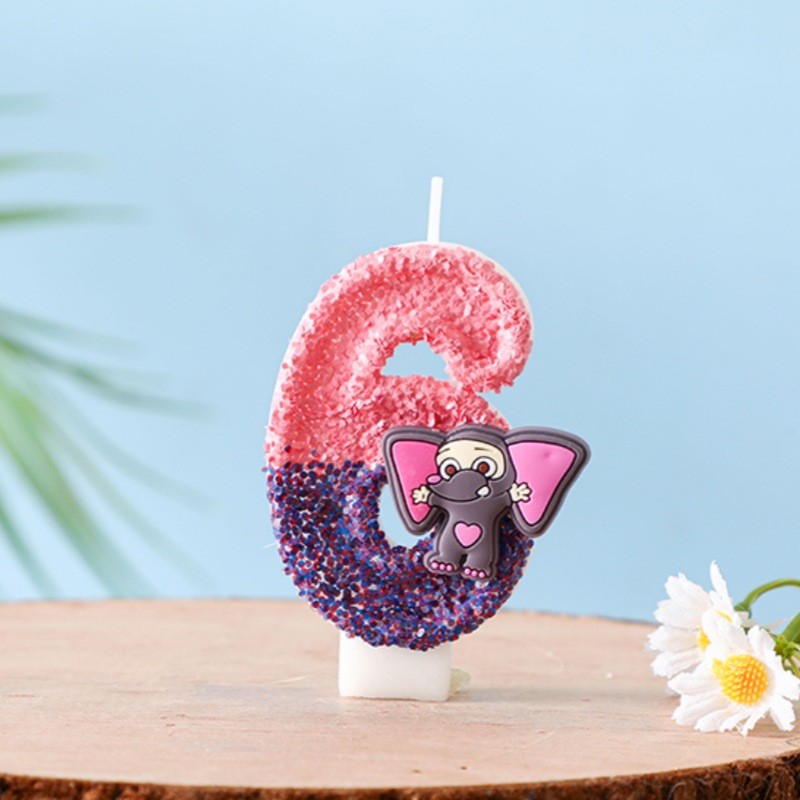 [Sẵn sàng] Sáng tạo Crazy Animal City Jerry Number Birthday Candle Party Bầu không khí Trang trí bán