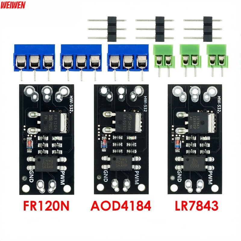 FR120N LR7843 AOD4184 D4184 MOSFET MOS Ống FET Mô-đun Rơle thay thế 100V 9.4A 30V 161A 40V 50A Board