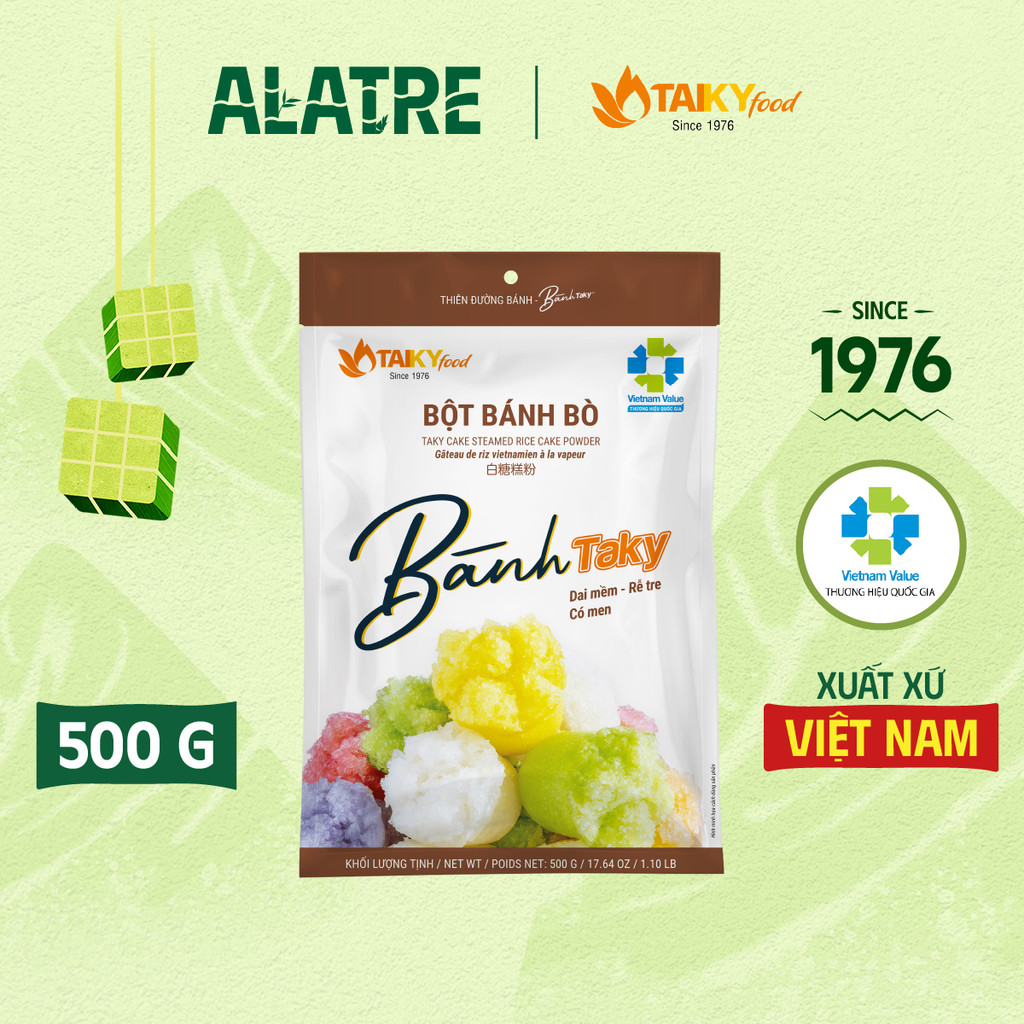 Bột bánh bò rễ tre Tài Ký gói 500g (tặng kèm gói men nở) - Nhà phân phối Alatre