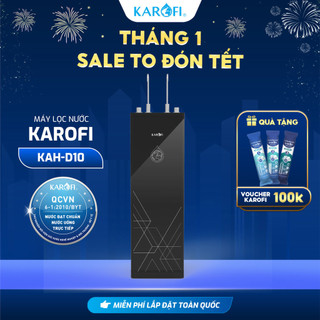   TẶNG BỘ LÕI  Máy lọc nước NÓNG NGUỘI 10 lõi Smax Karofi KAH-D10 - RO Mỹ - Miễn phí giao lắp 