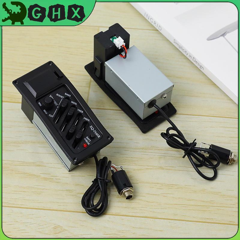 GHX Guitar Pickup Acoustic Guitar EQ Piezo Pickup Acoustic Guitar Pickup Preamp Bộ khuếch đại Bộ chỉ