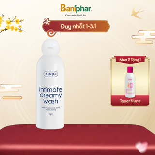  Dung dịch vệ sinh phụ nữ Intimate Ziaja bổ sung Hyaluronic dưỡng ẩm dịu nhẹ khử mùi hôi ổn định độ pH 200ml 