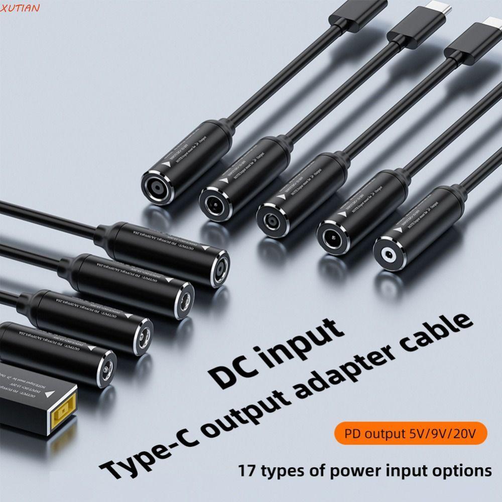 Cáp sạc XUTIAN DC sang Type-C, Cáp sạc đầu ra PD 65W PD Type-C sang DC Jack, Dễ dàng cài đặt Tệp chu
