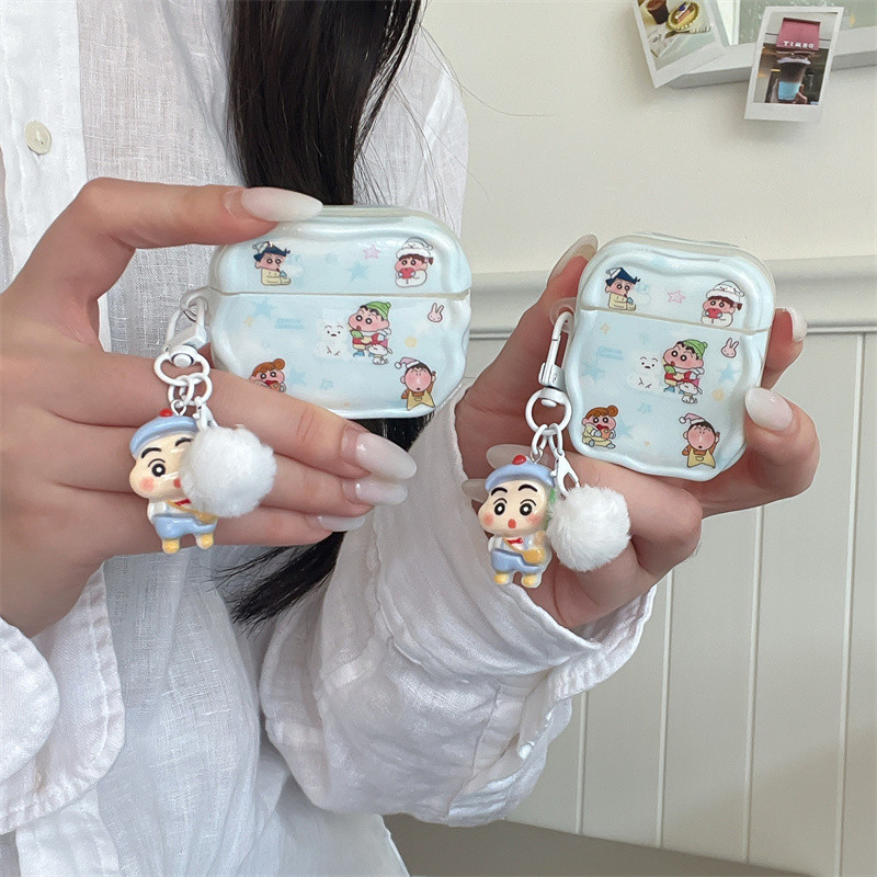 Bông tuyết Crayon Shin chan cho AirPods 1 / 2 3 Pro Pro Pro2 pro3 Airpod4 ❈ ❈ ❈ ❈ ❈ ❈ ❈ ❈ ❈ ❈ AirPod