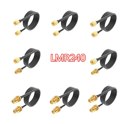 Cáp LMR240 SMA Nam Sang SMA Nam Cắm Đầu Nối LMR-240 50-4 Mất Thấp RF Cáp Đồng Trục Đuôi Heo WiFi Rou