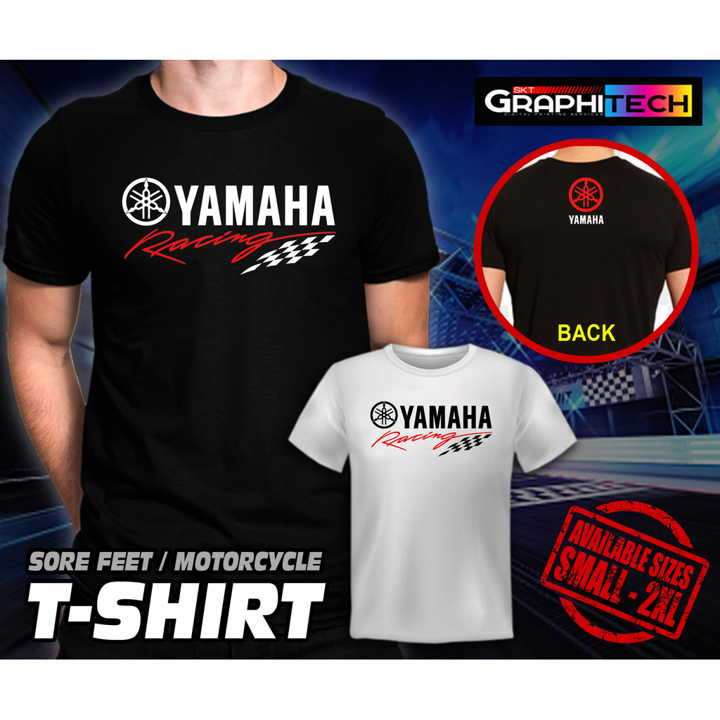 Người đam mê xe máy / Đua xe / Áo thun thời trang Jersey Yamaha Racing (Thiết kế cờ)