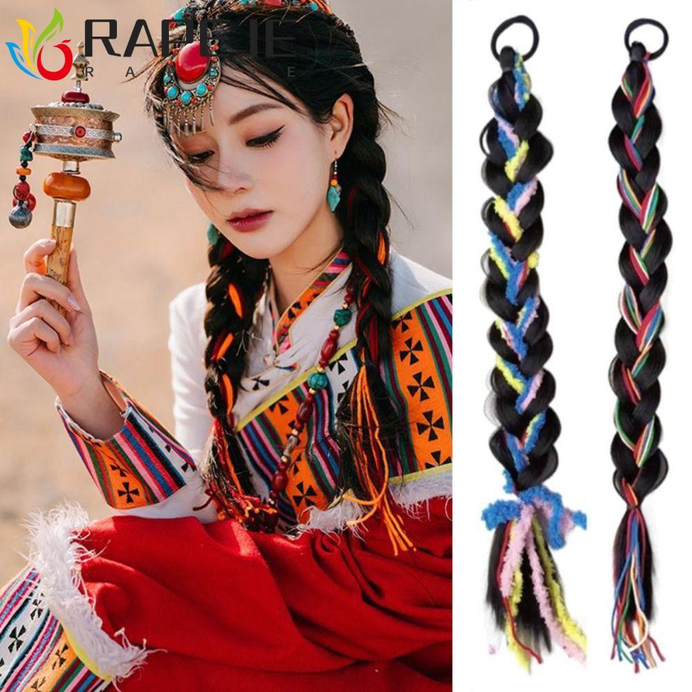 Rapeje Tóc Giả Tây Tạng Braids & Đuôi Ngựa, Màu Tự Nhiên Ngọt Ngào