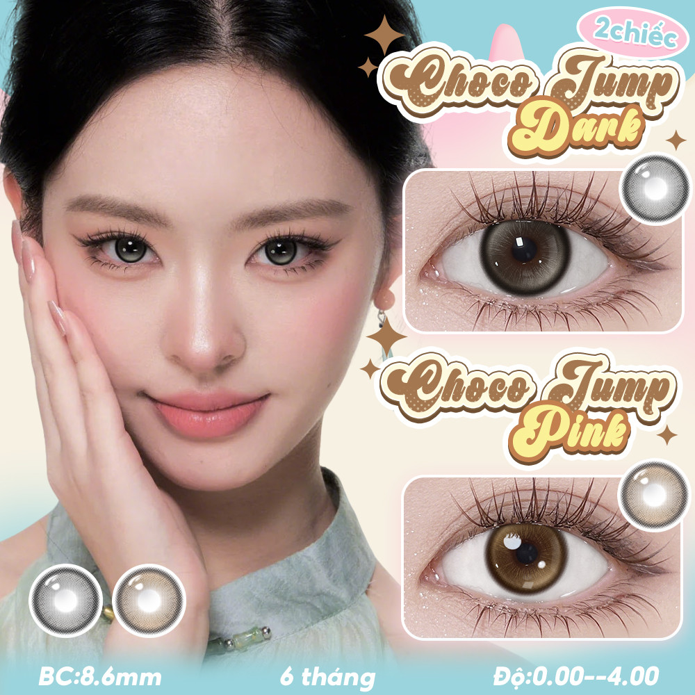 Kính Áp tròng MCK1 UYAAI tiếp xúc màu Quả bóng tuyết Nâu Mắt to Ống kính tiếp xúc 0,00--4.00 độ