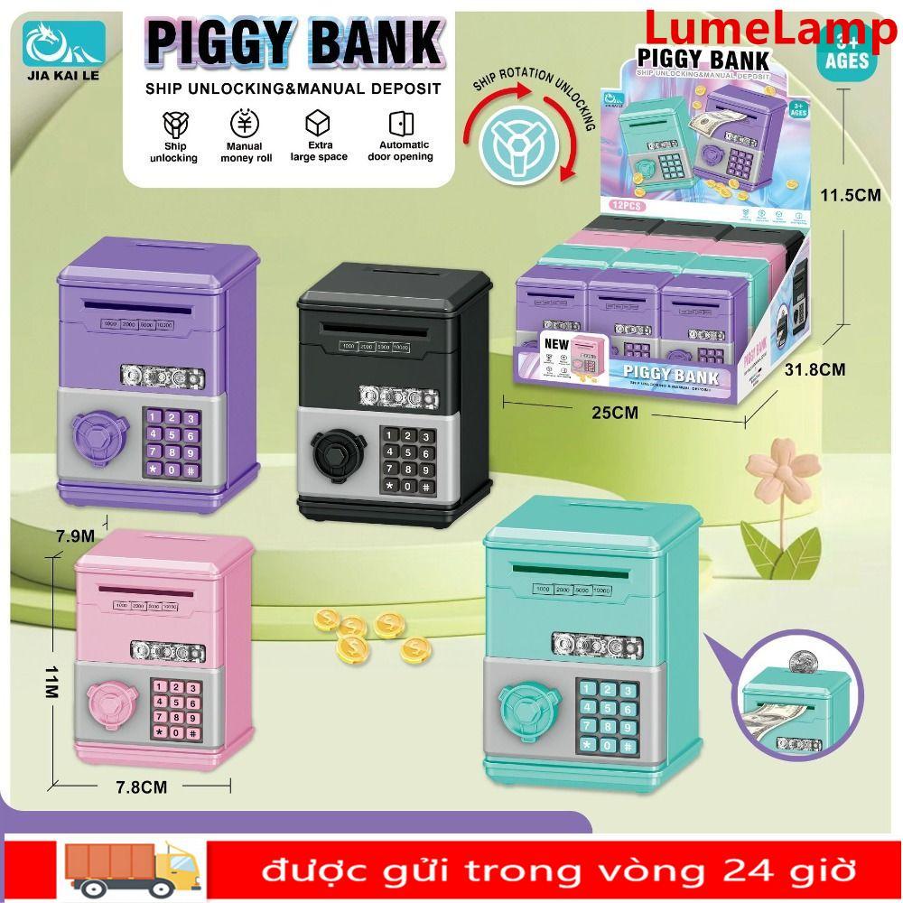 LUMELAMP Đồ Chơi Trẻ Em Heo Đất, Quà Tặng Trẻ Em ATM Hộp Tiền Tiết Kiệm Tiền, Mật Khẩu Đồ Chơi Tiết 