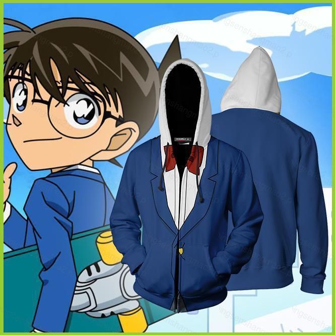 Áo Cosplay Thám Tử Lừng Danh Conan 3D Tay Dài, Phù Hợp Cho Hàng Ngày Và Cosplay Kaito Kid