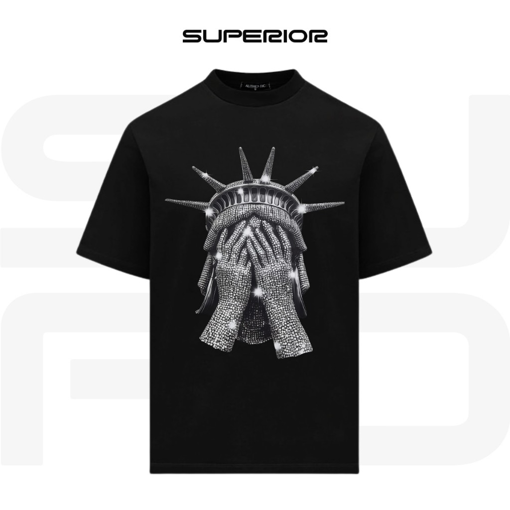 Áo Thun Statue of Liberty Form Rộng Cotton 280gsm Cao Cấp Unisex SUP013 - Superior.D