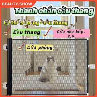 🥇FREESHIP🥇Cổng Rào Thú Cưng Tự Động,Hàng Rào Chó Mèo,Thanh Chắn Cầu Thang,Tấm Chắn Chó,140*85cm Tăng Cường Bảo Vệ Chống