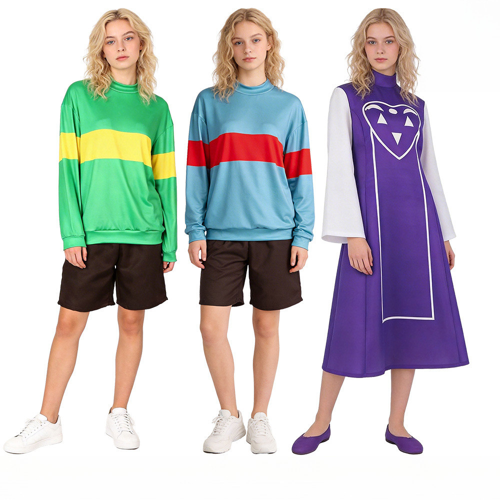 Huyền thoại dưới truyện cosplay Trang phục Frisk Toriel Mẹ Cừu Trang phục Halloween WJG